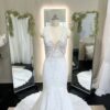 SZ 10 Pronovias Crepe Sheath Gown - Erie - Image 2