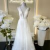 SZ 14 Plunge Front Lace Gown-Erie