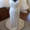 Size 24 : Ivory Lace Front Plunge