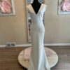 SZ 10 Super Chic Sheath in Ivory Matte Crepe