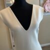 SZ 10 Super Chic Sheath in Ivory Matte Crepe - Image 2